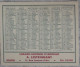 Petit Calendrier De Poche 1938 Librairie Rue Jeanne D'Arc Rouen Seine Maritime - Petit Format : 1921-40