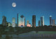 UNITED STATES, TEXAS, HOUSTON, SKYLINE, MOON, NIGHT, PANORAMA, BUILDINGS - Houston