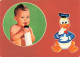 FANTAISIES - Bébé - Un Bébé Tétant Un Biberon - Donald - Colorisé Carte Postale Ancienne - Baby's