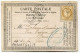 !!! CARTE PRECURSEUR CERES CACHET D'AMBERT (PUY DE DOME) 1875 - Cartes Précurseurs