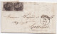 34217# BELGIQUE LEOPOLD MEDAILLON ARRONDI PAIRE N° 10A LETTRE Obl P 120 TOURNAY 1863 Pour GOSSELIES - 1849-1865 Medaillen (Sonstige)