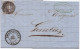 34219# BELGIQUE LEOPOLD MEDAILLON ARRONDI N° 10A LETTRE Obl P 26 CHATELINEAU 1859 Pour GOSSELIES - 1849-1865 Medaillen (Sonstige)