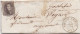 34221# BELGIQUE LEOPOLD MEDAILLON ARRONDI N° 10A LETTRE Obl P 42 FONTAINE L'EVEQUE 1859 Pour GOSSELIES - 1849-1865 Medallions (Other)