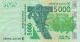 W.A.S.  SENEGAL P717Kf  5000 FRANCS (20)08  2008  Signature 34   VF-XF - États D'Afrique De L'Ouest