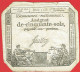 France - Assignat De 50 Sols - 23 Mai 1793 - Série 1153 - Signature Saussay - Assignats