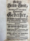 Geistliche Seelen-Speis, Oder Andächtige Vor- Und Nach Der Communion Gebether, Zu Gott Dem Allmächtige[n], Sei - Other & Unclassified