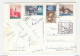 San Marino 2 Multifranked Postcards Posted 1953/57 To Germany B210301 - Briefe U. Dokumente