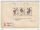 Poštovní úřad Praha Sticker On Letter Cover Registered Posted 1964 Praha To Sisak B200605 - Storia Postale