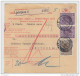 Yugoslavia Kingdom SHS Parcel Card - Sprovodni List 1930 Ljubljana To Crikvenica Bb160516 - Other & Unclassified