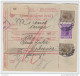 Yugoslavia Kingdom SHS Parcel Card - Sprovodni List 1930 Zagreb To Crikvenica Bb160516 - Andere & Zonder Classificatie