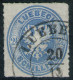 Lübeck 20/10 Auf 2 Shilling Ultramarin - Lübeck Nr. 11 - Geprüft BPP - Luebeck