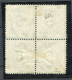 !!! ALSACE LORRAINE, BLOC DE 4 DU N°4 CACHET DE COLMAR DE 1871, SIGNE MIRO - Used Stamps