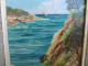 Delcampe - Paire De Tableaux Marine Porquerolles L'Oustaou De Diou Signés V. Bernard Ca1950 - Olii