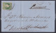 1857-H-362 CUBA SPAIN 1857 ISABEL II 1r TO MADRID FORWARDED TO SAN SEBASTIAN.  - Voorfilatelie