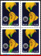 Ref. BR-2294-Q BRAZIL 1990 - ORGANIZATION OF AMERICANSTATES, OAS, OEA, MI# 2392, BLOCK MNH, MAPS 4V Sc# 2294 - Blocks & Kleinbögen