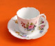 Delcampe - Tasse / Soucoupe à Café Porcelaine Blanche Décor Floral - Sonstige & Ohne Zuordnung