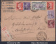 FRANCE LR TARIF 3Fr DONT N°166 POUR ASCHAFFENBURG BAVIERE DE NANTES 04/03/1927 - Cartas & Documentos