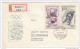 Olimpic Games Stamps On Cover Travelled 1964 Cehoslovakia To Luxembourg Registered Bb160429 - Inverno1964: Innsbruck
