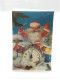 Happy New Year Santa Claus Playing Drums Clock Soviet Russia USSR 1987 Stereoscope 3D Pocket Calendar Publ: Ekran Moscow - Grand Format : 1981-90