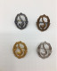 Sweden Swimming Badges Pins, Standard Level: Iron, Bronze, Silver & Candidate, Collection Of 4 Vintage Metal Pins - Schwimmen
