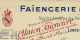 1936  ENTETE FAIENCE FAIENCES Faiencerie De Luneville Keller  Guérin Manufacture De St Clément > Poitiers V .HISTORIQUE - 1900 – 1949