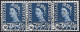 GREAT BRITAIN Wales 1967 QEII 1/6 X 3 Horizontal Strip Grey-Blue SGW6 FU - Pays De Galles