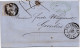 34222# BELGIQUE LEOPOLD MEDAILLON ARRONDI N° 10A LETTRE Obl P 26 CHATELINEAU 1859 Pour GOSSELIES - 1849-1865 Medaillen (Sonstige)