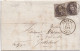 34224# BELGIQUE LEOPOLD MEDAILLON ARRONDI N° 10A X 2 BELLES MARGES LETTRE Obl P 27 CHIMAY 1859 Pour GOSSELIES - 1849-1865 Medaglioni (Varie)