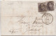 34224# BELGIQUE LEOPOLD MEDAILLON ARRONDI N° 10A X 2 BELLES MARGES LETTRE Obl P 27 CHIMAY 1859 Pour GOSSELIES - 1849-1865 Medaillen (Sonstige)