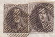 34224# BELGIQUE LEOPOLD MEDAILLON ARRONDI N° 10A X 2 BELLES MARGES LETTRE Obl P 27 CHIMAY 1859 Pour GOSSELIES - 1849-1865 Medaillen (Sonstige)