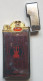 BRIQUET - CHINE - PORTRAIT DE MAO TSE TUNG - GAZ - METAL ET BRILLANT - SYMBOLE TRIDENT - ANNEE 90 - 80 X 40 Mm - Andere & Zonder Classificatie