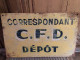 Delcampe - Ancienne Plaque Correspondant Dépôt Chemins De Fer Départementaux - Treni & Aerei