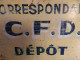 Delcampe - Ancienne Plaque Correspondant Dépôt Chemins De Fer Départementaux - Züge & Flugzeuge