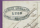 1870 TIMBRE EMPIRE Oblit. Gr. Ch. Lyon Deriaz  Audra Pour Melon Banque à Monptellier Hérault V.SCANS - 1849-1876: Klassik
