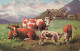 ARTS - Peintures Et Tableaux - Une Famille Bovine  - Carte Postale Ancienne - Malerei & Gemälde