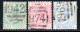 1920 CYPRUS 1881 1/2,1,2 D VICTORIA WMK CROWN CC SG 11-13 NUMERAL POSTMARKS. - Chipre (...-1960)