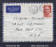 FRANCE LETTRE PAR AVION POUR NEW YORK USA AVEC N° 732 SEUL 05/11/1946 - Covers & Documents