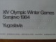 Sarajevo Olympic Winter Games 1984 100x70 Cm 39x27 Inch Downhill ORIGINAL - Autres & Non Classés