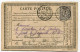 !!! CARTE PRECURSEUR TYPE SAGE CACHET OR DE MARTINVELLE + CACHET DE MONTHUREUX (VOSGES) - Cartes Précurseurs