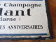 Delcampe - Plaque Publicitaire Grand Vin De Champagne MORLANT De La Marne (pétillant Breuvage) Dimension   37 X 27cm - Targhe Di Cartone