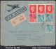 FRANCE N° 658+660x3+693x3 SUR LETTRE RECOMMANDÉE PAR AVION POUR TUNIS TUNISIE - Storia Postale