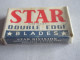 Boite Complète Scellée De 5 Lames De Rasoir STAR DOUBLE EDGE American - Complet Sealed Box Of 5 Rasor Blades - Hojas De Afeitar