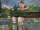 Roland DUBUC : Petit Pont Sur L'Oise, Huile Sur Toile Signée - Oelbilder