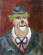 Roland DUBUC : Clown, Huile Sur Toile Signée - Olii