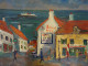 Roland DUBUC : Rue De Trouville Vers La Mer, Huile Sur Toile Signée - Huiles