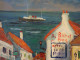 Roland DUBUC : Rue De Trouville Vers La Mer, Huile Sur Toile Signée - Olieverf