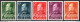 Norvegia 1958 Unif.386/90 **/MNH VF/F - Nuevos