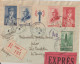 1943 - TRAVAILLEUR FRANCAIS EN ALLEMAGNE - BANDE PETAIN Sur ENVELOPPE RECOMMANDEE EXPRES ! De PARIS => NEUSTETTIN - Lettres & Documents