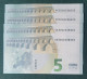 5 EURO SPAIN 2013 LAGARDE V015H6 VC SC UNC. FDS ONLY FOUR NUMBERS - 5 Euro