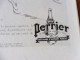 Delcampe - PERRIER   Affiche Publicitaire Originale De 1936   Dim. 37x 27cm -  Document Renforcé Par Un Dos En Papier Bristol - Perrier